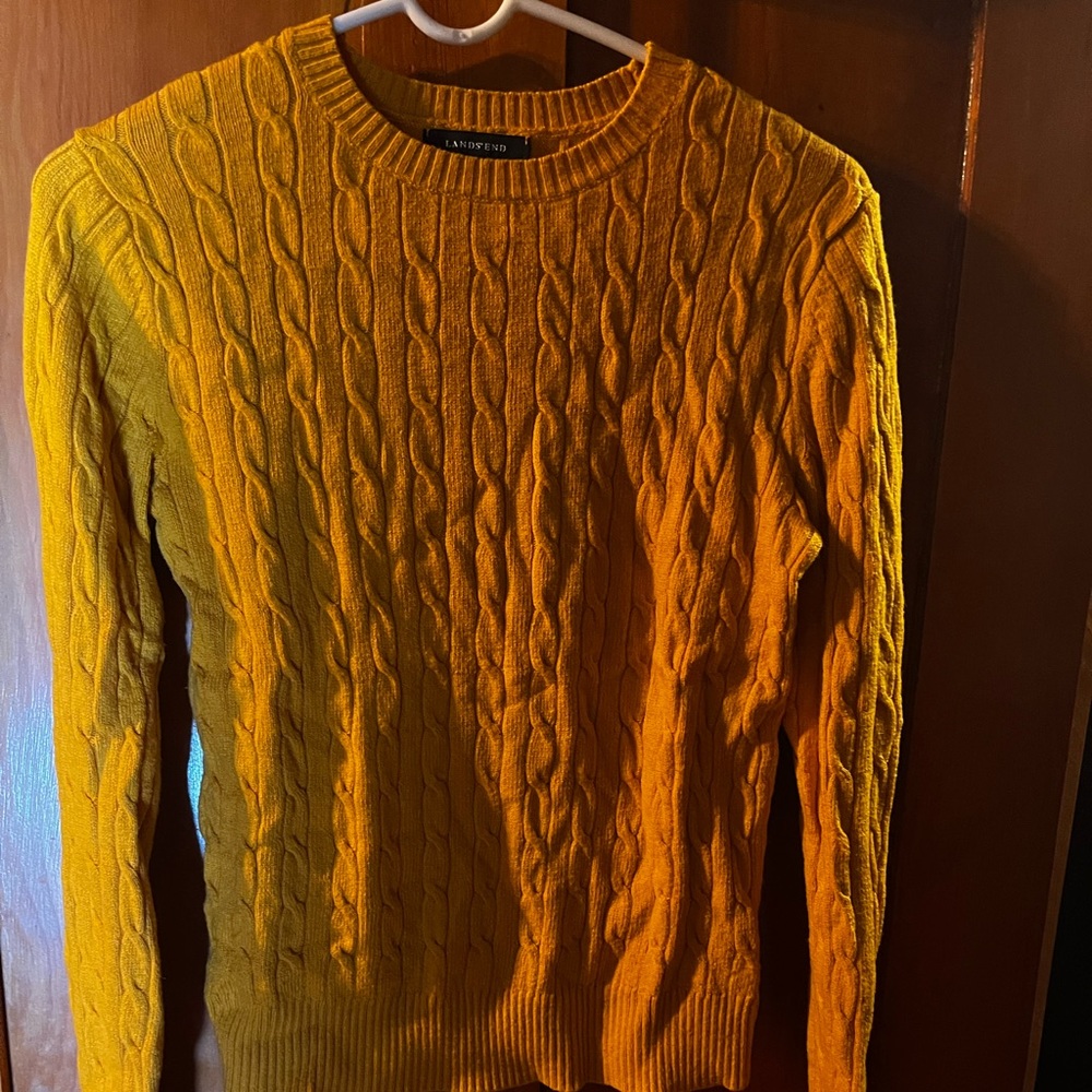 Land end cable knit sweater